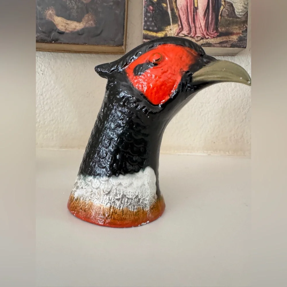 Vintage Painted Cast‎ Metal Pheasant Head Bottle Opener by Scott Products Inc.